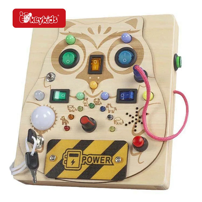 Montessori Music Busy LED Light Switch Board Toys for Toddler W12D623